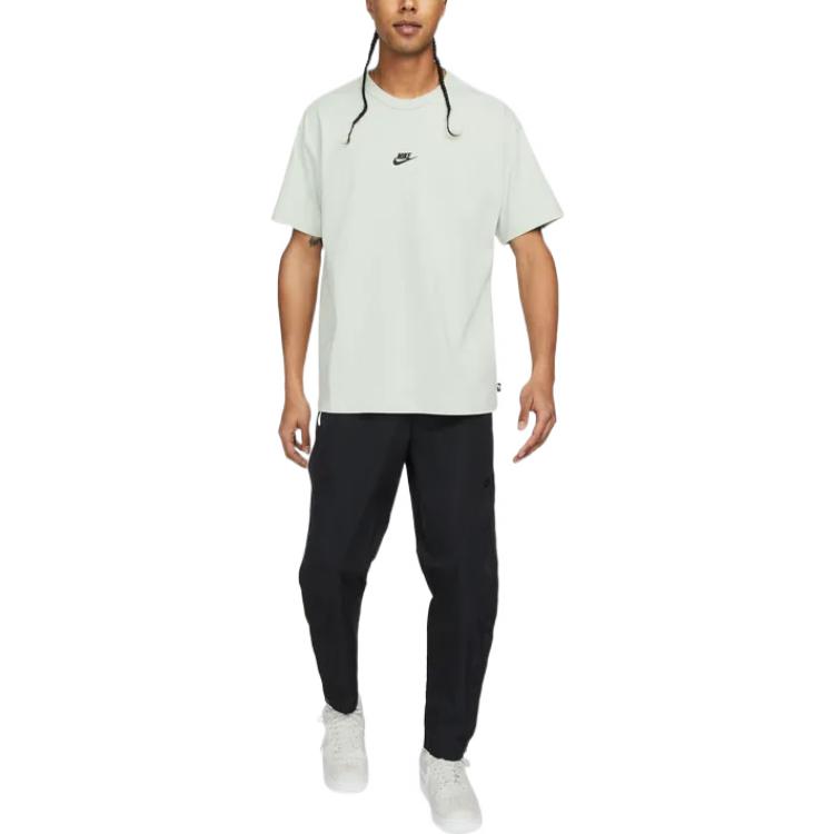 Nike Sportswear Premium Essentials Logo Solid Color Round Neck Short Sleeve Blue DO7393-017