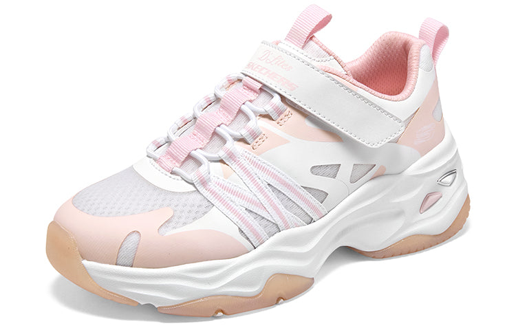 (GS) Skechers Dlites Chunky Shoes 'White Pink' 319004L-WLPK