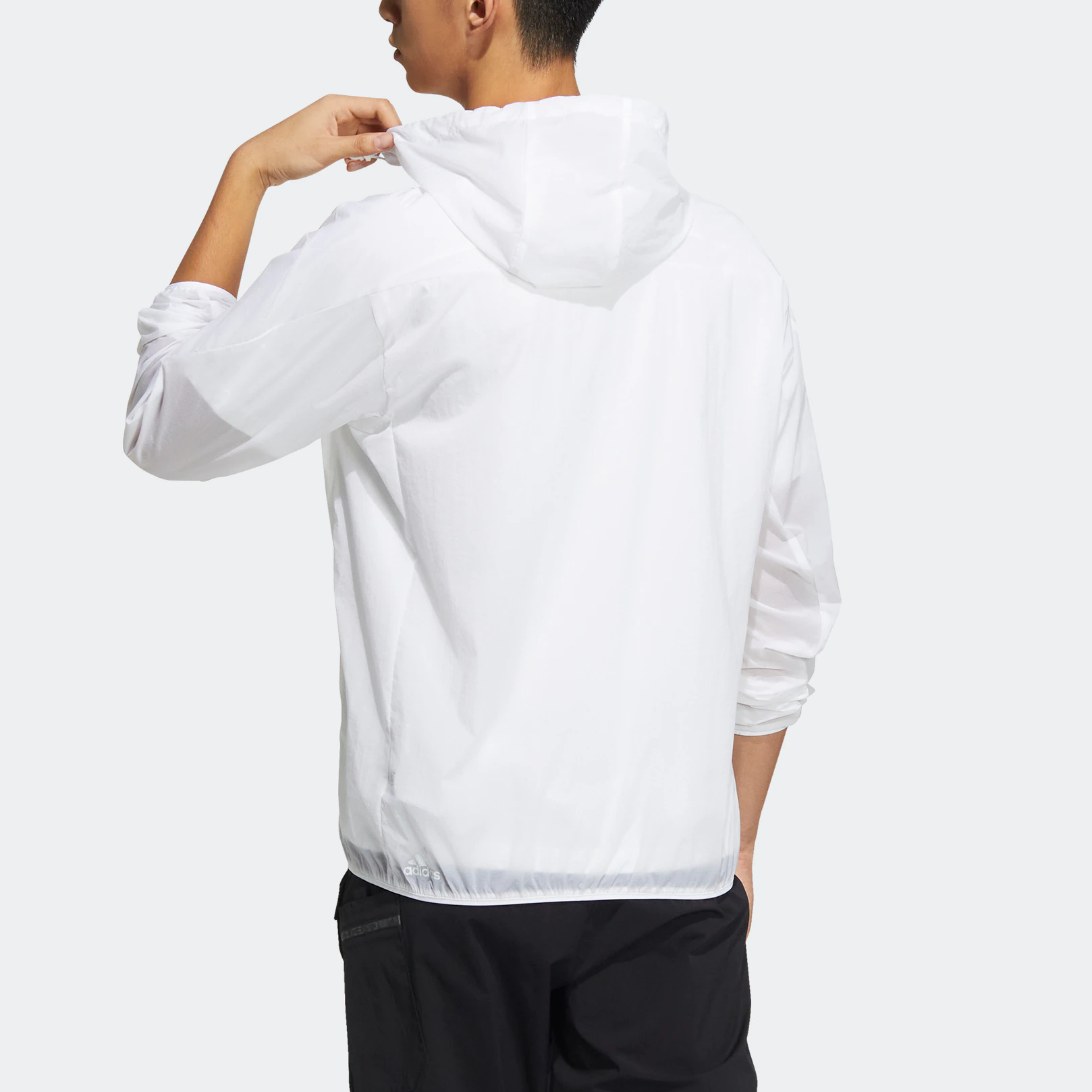 adidas Th Lite Wvjk Solid Color Sports Hooded Jacket White HE9917