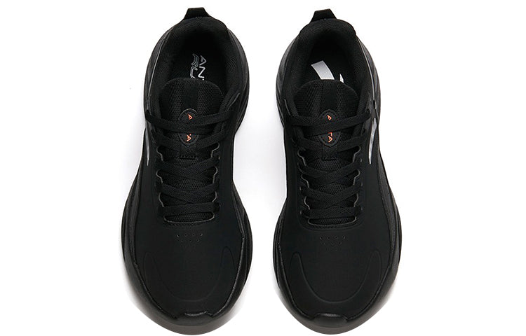 ANTA Runninng Series Sneakers Leather 'Black White' 112215571-7