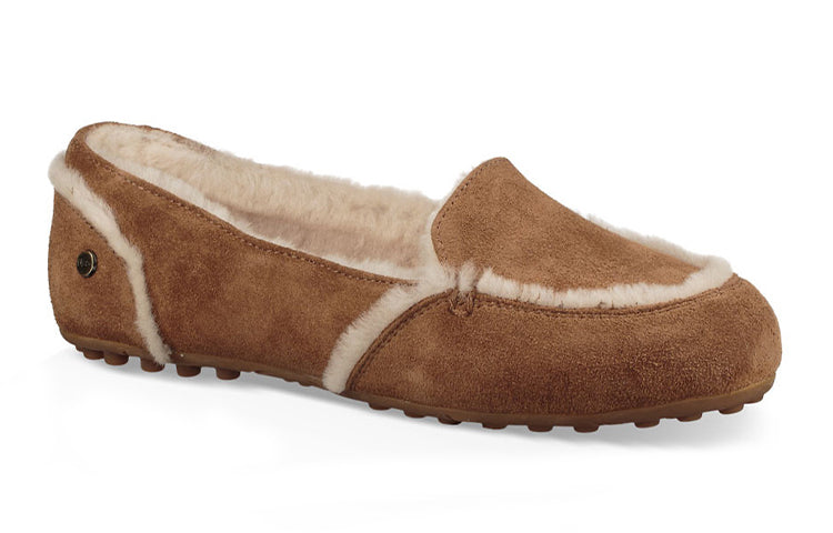 (WMNS) UGG California Loafer Hailey loafer Slippers Brown 1020029-CHE