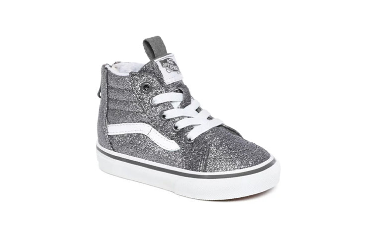 Vans Glitter SK8-Hi Zip Toddler Silver VN0A4BV10M0