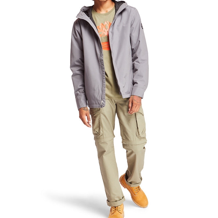 Men's Timberland waterproof Zipper Hooded Jacket Gray A29XA033