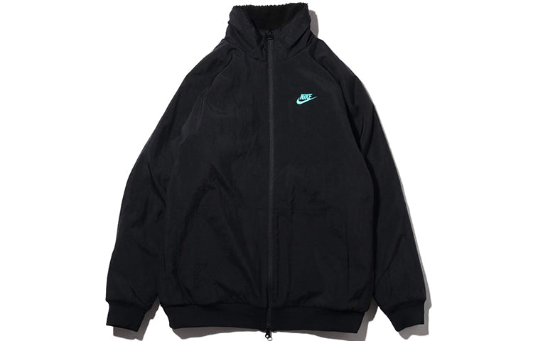 Nike Big Swoosh Reversible Boa Jacket (Asia Sizing) 'Black Blue' BQ6546-103