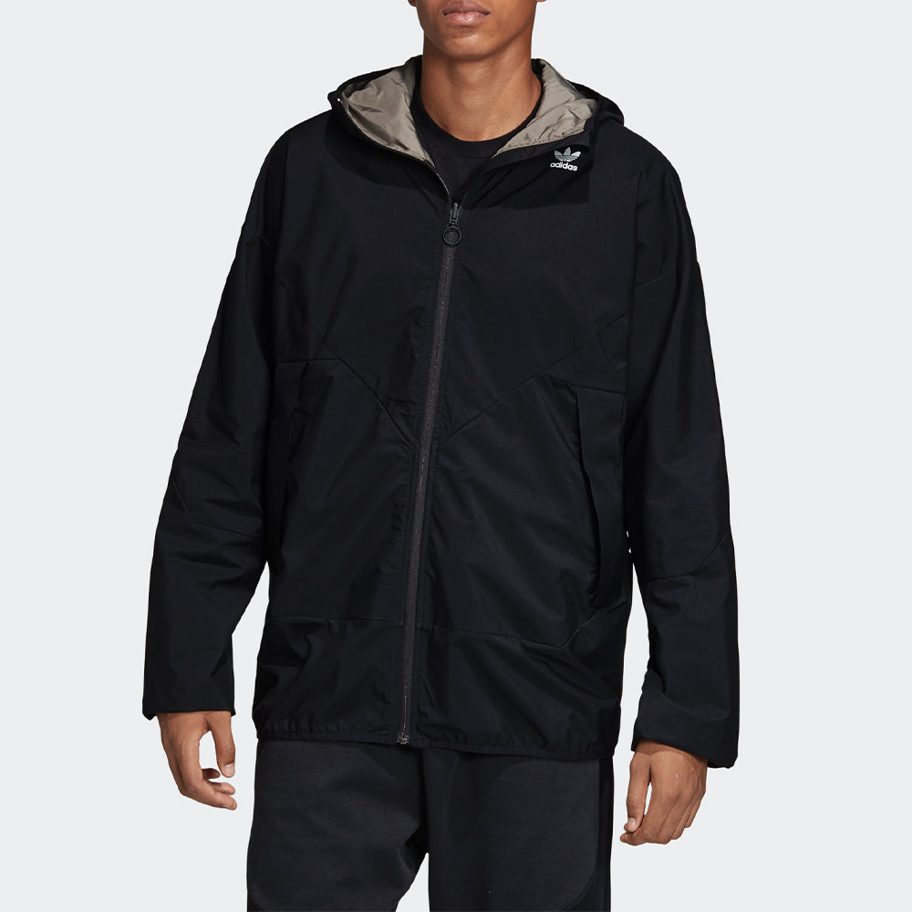 adidas originals Wb Karkaj Outdoor Sports waterproof hooded Windbreaker Jacket Black DV2000