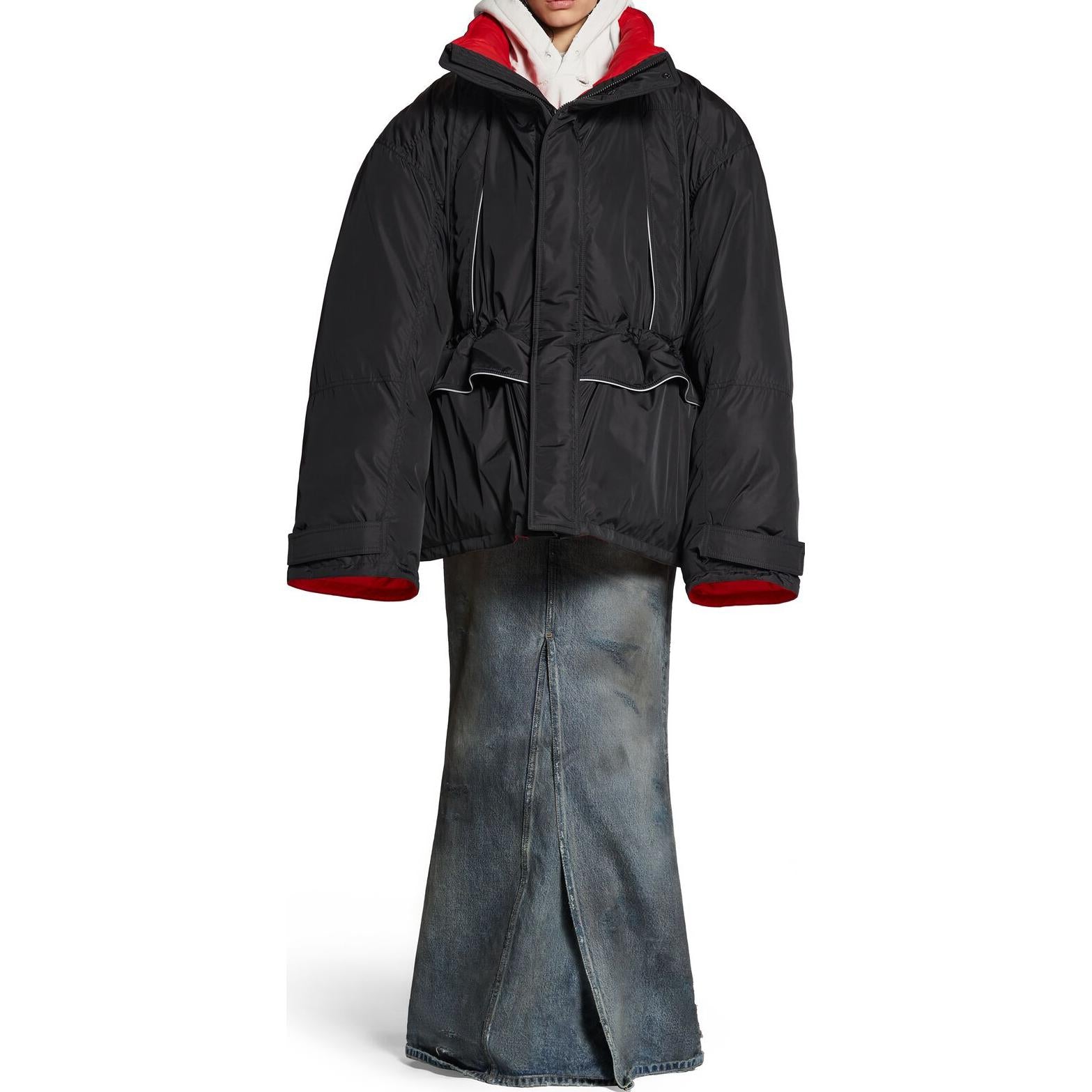 Balenciaga Wrap Parka Jacket 'Black' 751715TNO191000