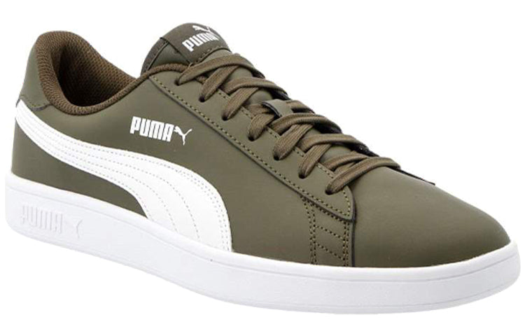 PUMA Unisex Smash V2 L Sneakers Green/White 365215-11