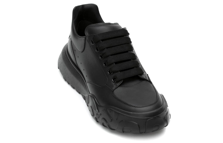 Alexander McQueen Oversized Court Trainer 'Black Leather' 634619WIA981000