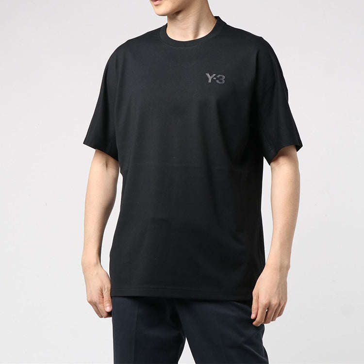Men's Y-3 Lion Totem Printing Casual Short Sleeve Black T-Shirt FP8901