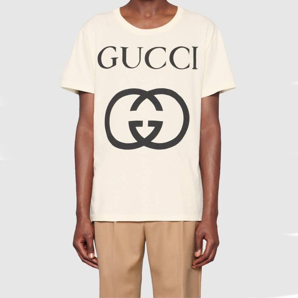 Gucci Interlock G Large Short Sleeve Unisex Creamy White 493117-X3Q35-7561