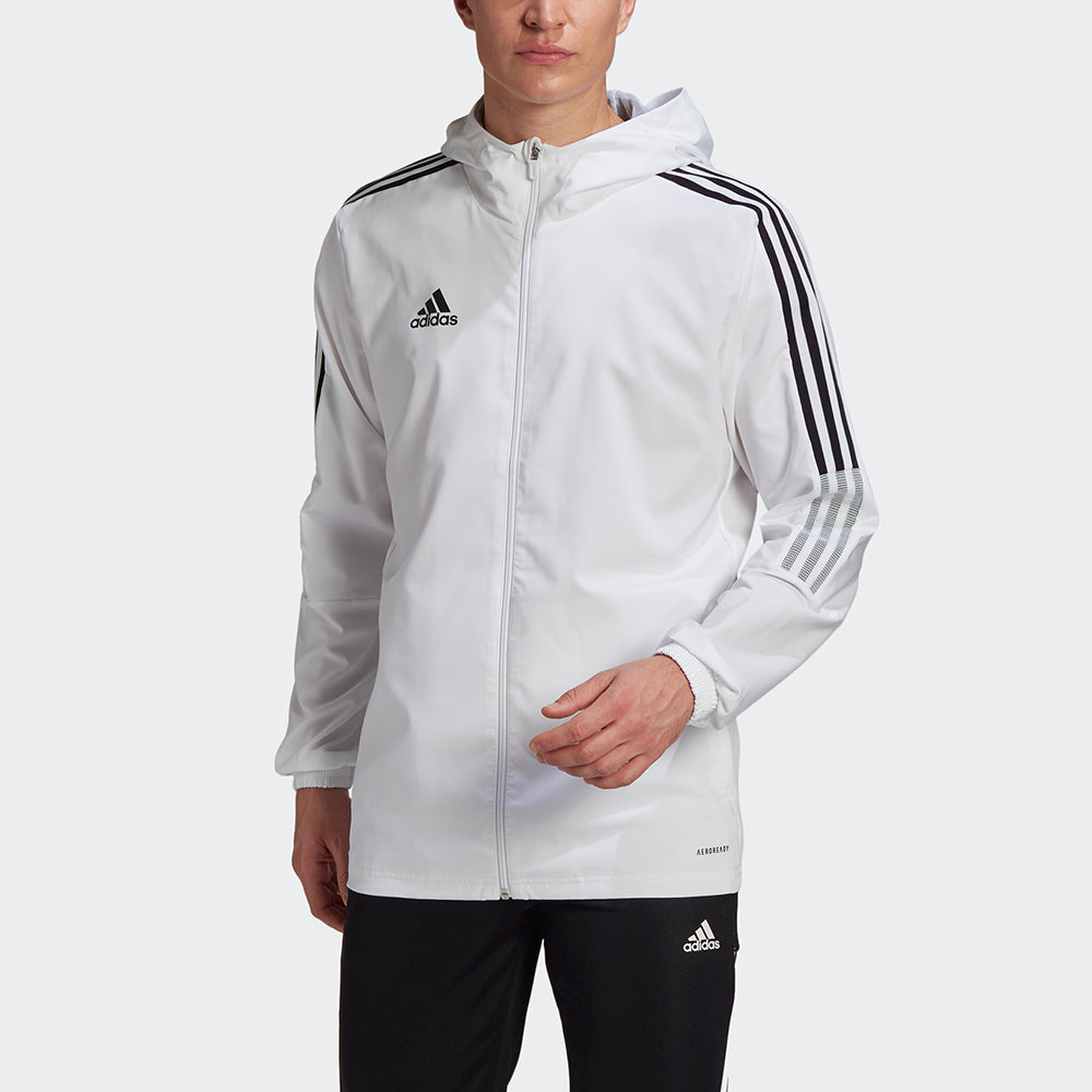adidas Tiro21 Wb Soccer/Football Sports Hooded Jacket White GP4966