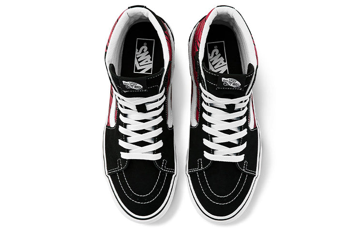 Vans SK8-Hi Retro Casual Skate Shoes Unisex Black Red VN0A4U3C2C5