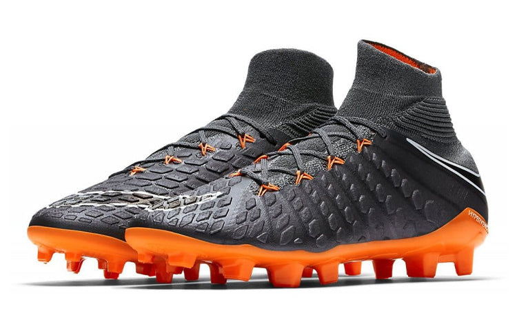 (GS) Nike Hypervenom 3 Elite DF FG 'Dark Grey Total Orange' AH7292-081