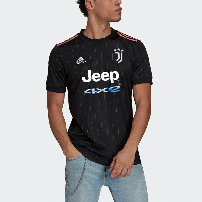 adidas Juventus Away Fan Edition Soccer/Football Sports Short Sleeve Jersey T-shirt Black GS1438