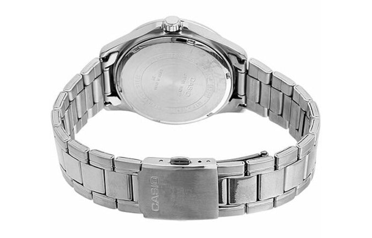 CASIO Waterproof Stainless Steel Strap Quartz Mens Silver Analog MTP-1384D-7A
