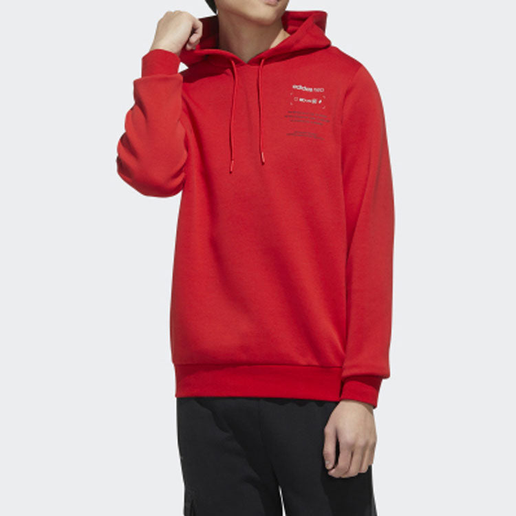 adidas neo M Cs Hoody 2 Sports Pullover Red GG3386