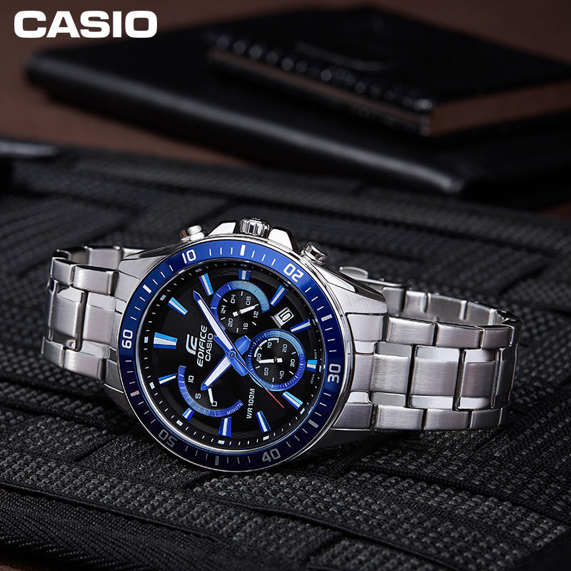 CASIO Waterproof EDIFICE Stainless Steel Strap Mens Blue Analog EFR-552D-1A2VUPRD