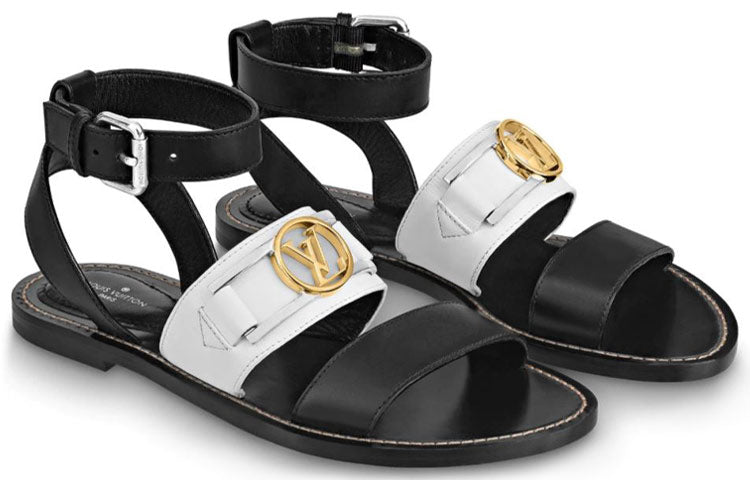 (WMNS)  LOUIS VUITTON LV Academy Sports sandals 'Black White' 1A66E1