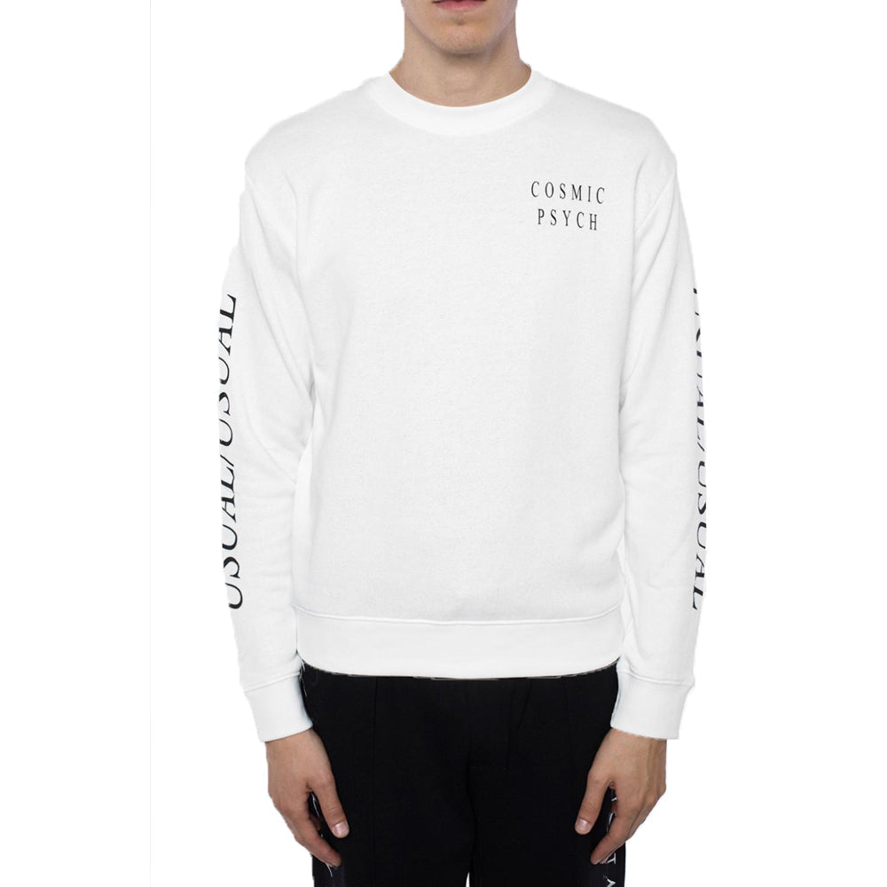 Men's Alexander McQueen Cotton Alphabet Printing Long Sleeves White 348190-RIT25-9000