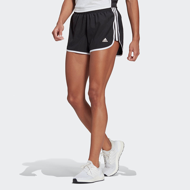 (WMNS) adidas Marathon 20 Shorts Asia Sizing 'Black White' GK5265