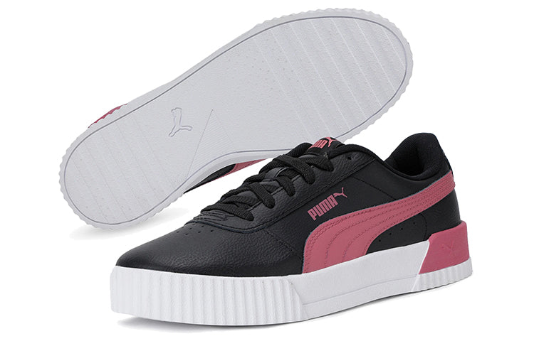 (WMNS) PUMA Carina Leather 'Black White Pink' 370325-31