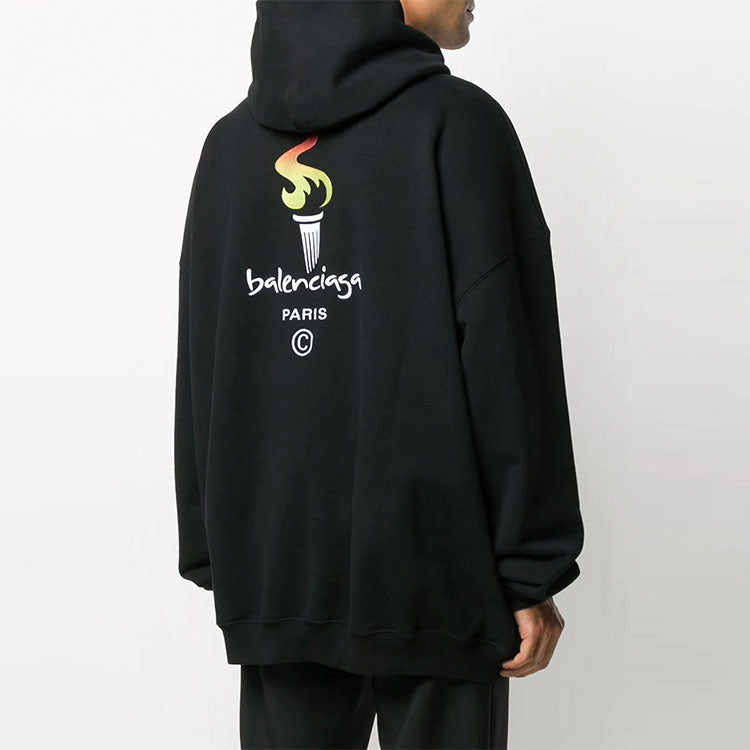 Balenciaga Paris Olympics Oversized Hoodie 'Black' 620973TIV451070