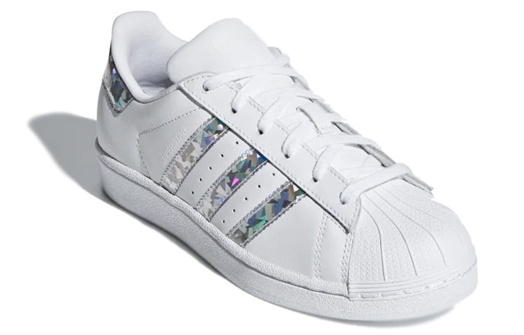(GS) adidas Superstar J 'White Holographic Stripes' F33889