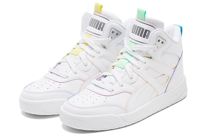 PUMA Backcourt Mid Rainbow Splicing Casual Shoes White 368872-01