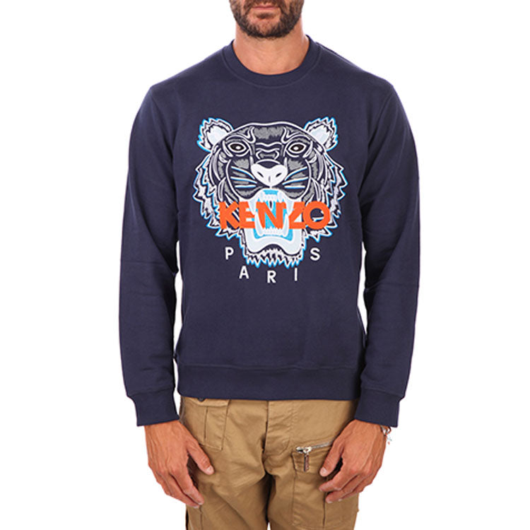 Men's KENZO Casual Tiger Head logo Navy Blue 5SW001-4XC-78