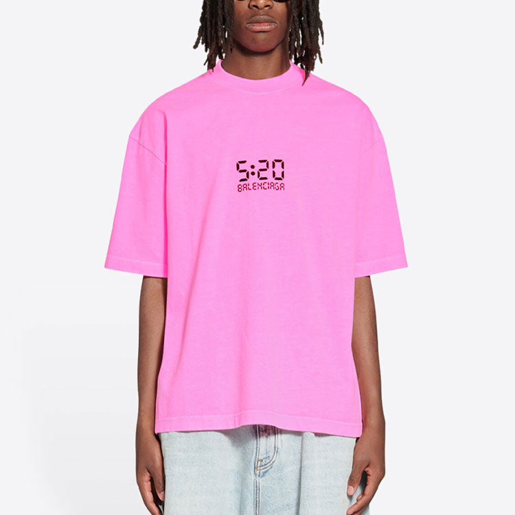 Balenciaga 5:20 Graphic T-shirt 'Pink' 612966TMVL55505