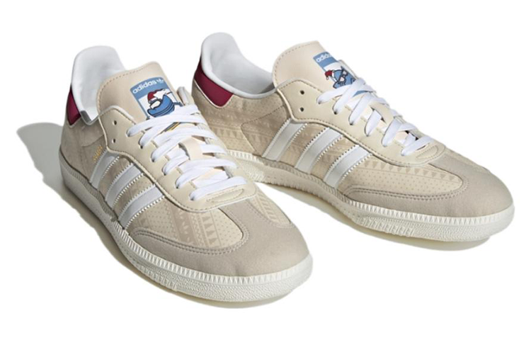 adidas Samba 'Wonder White Legacy Burgundy' ID4198
