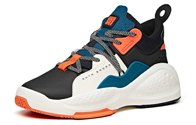 ANTA Skateboarding Series Sneakers High 'Black White Blue' 112048080-8