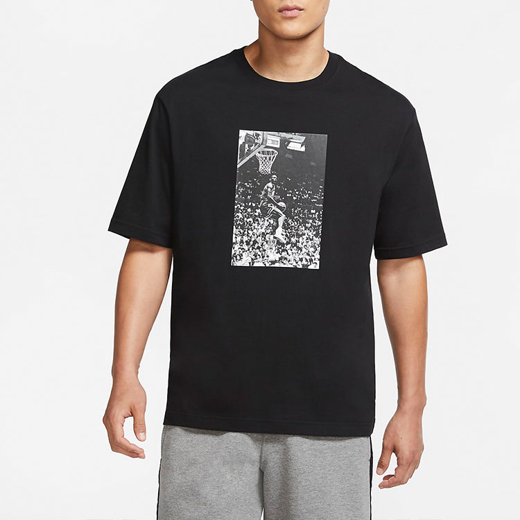 Air Jordan x Union LA Dunk Printing Sports Round Neck T-Shirt Asia Sizing 'Black' CZ1458-010