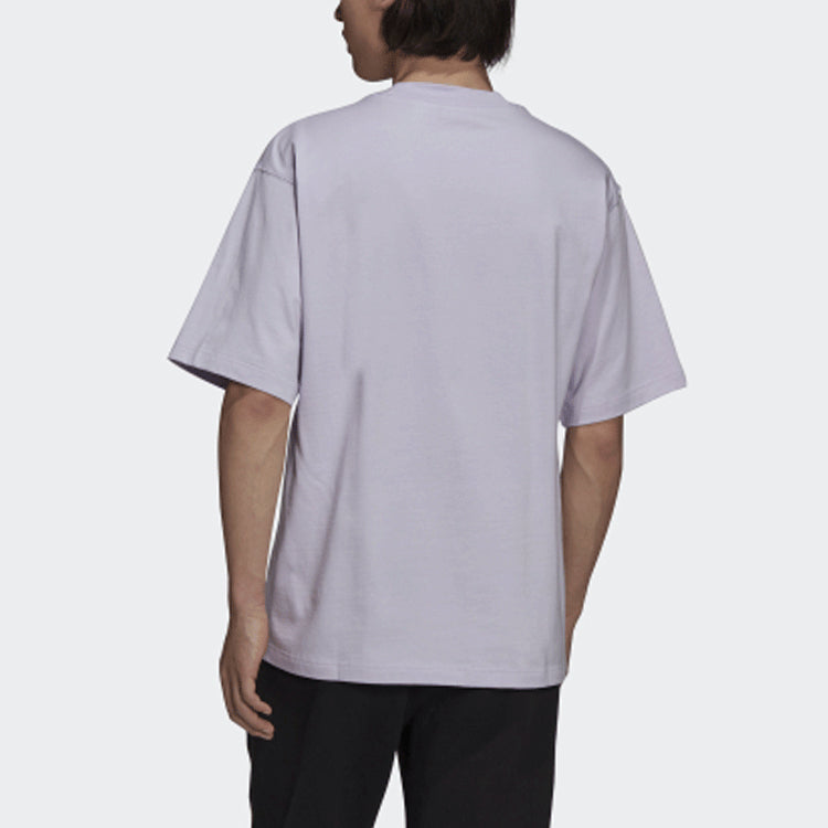 adidas originals C Tee Solid Color Small Label Loose Sports Short Sleeve Couple Style Purple HC8584
