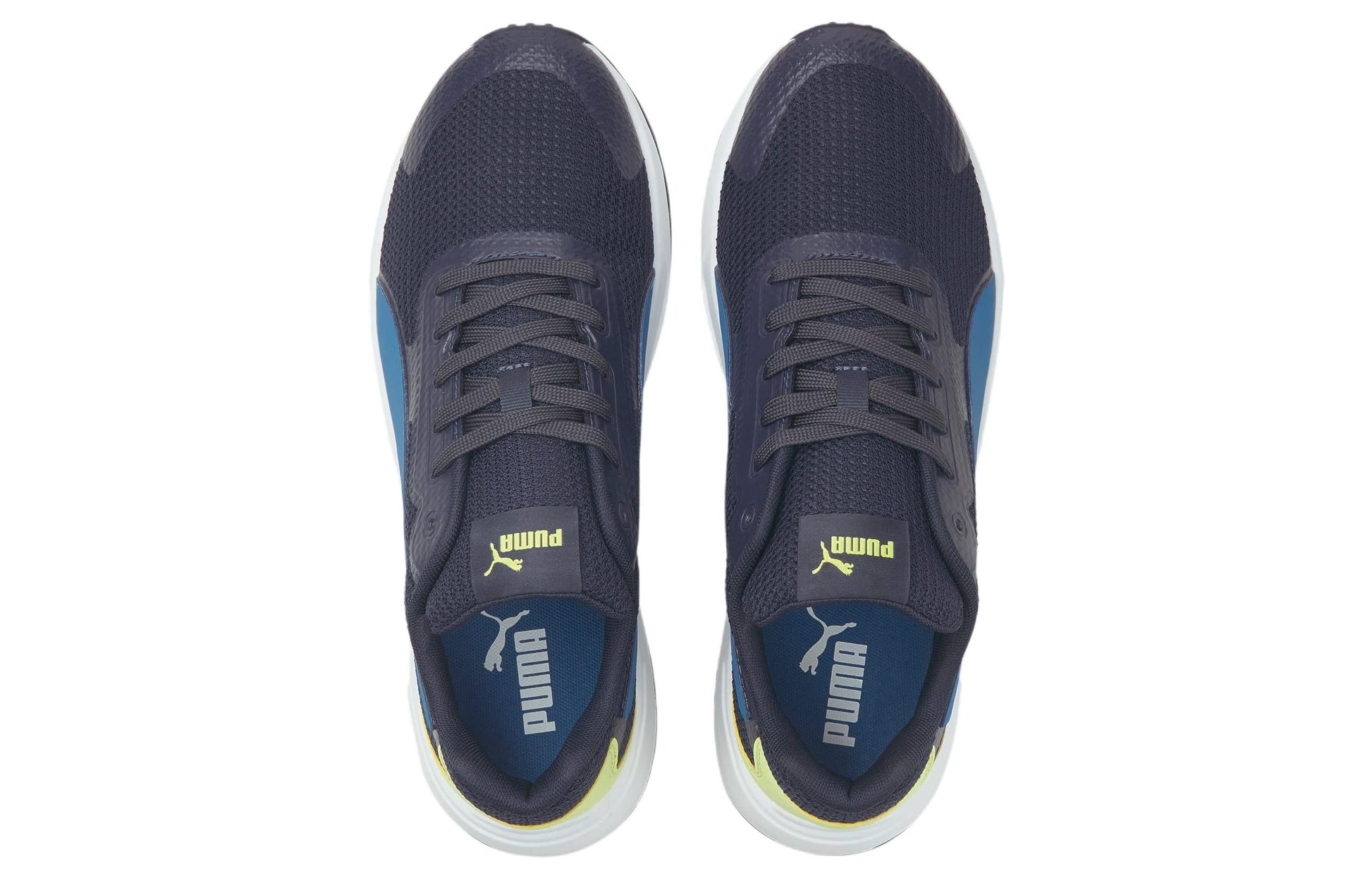 PUMA Taper Low Tops Black Blue Yellow 373018-16