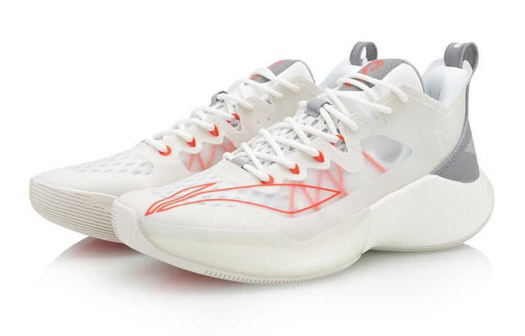 Li-Ning Sonic 8 Low 'White Red' ABAQ035-1