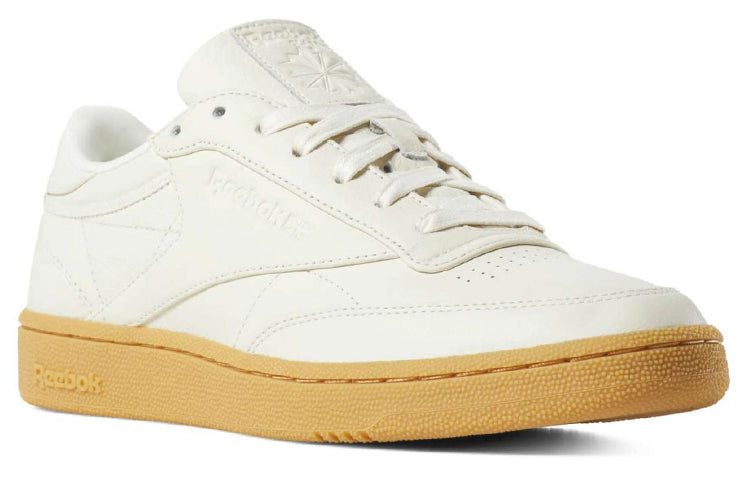 Reebok CLub C 85 Low Tops Casual Skateboarding Shoes Unisex Beige DV4290