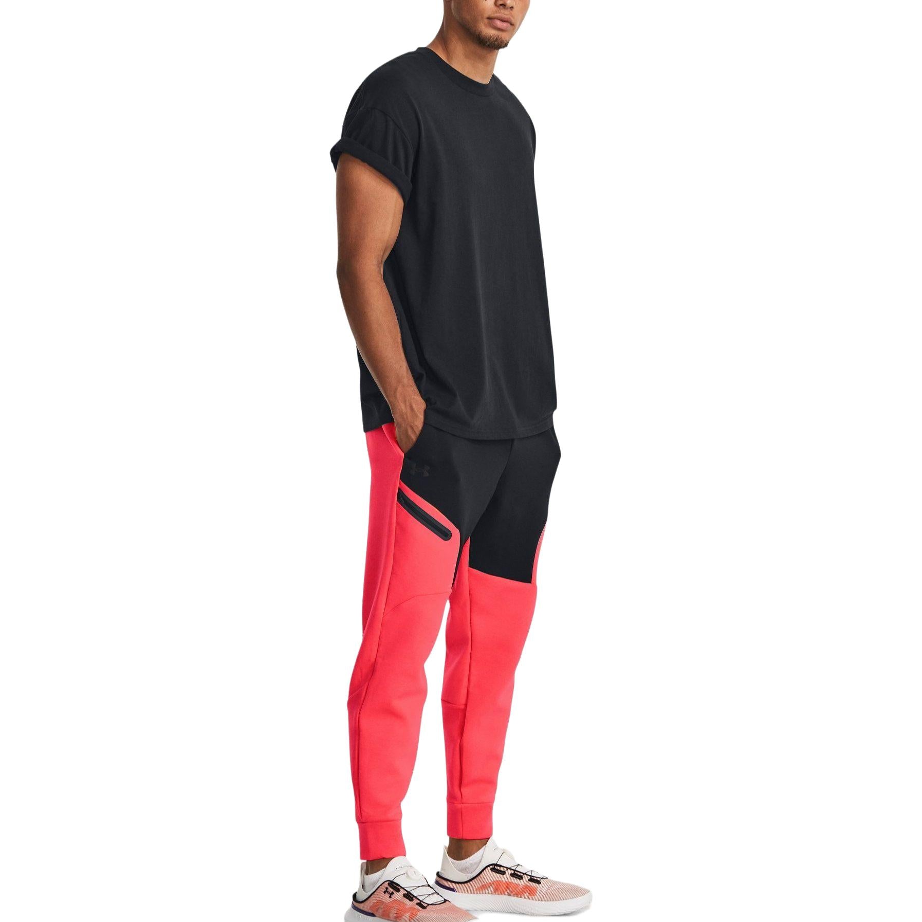 Under Armour Unstoppable Fleece Training Pants 'Black Red' 1379808-002