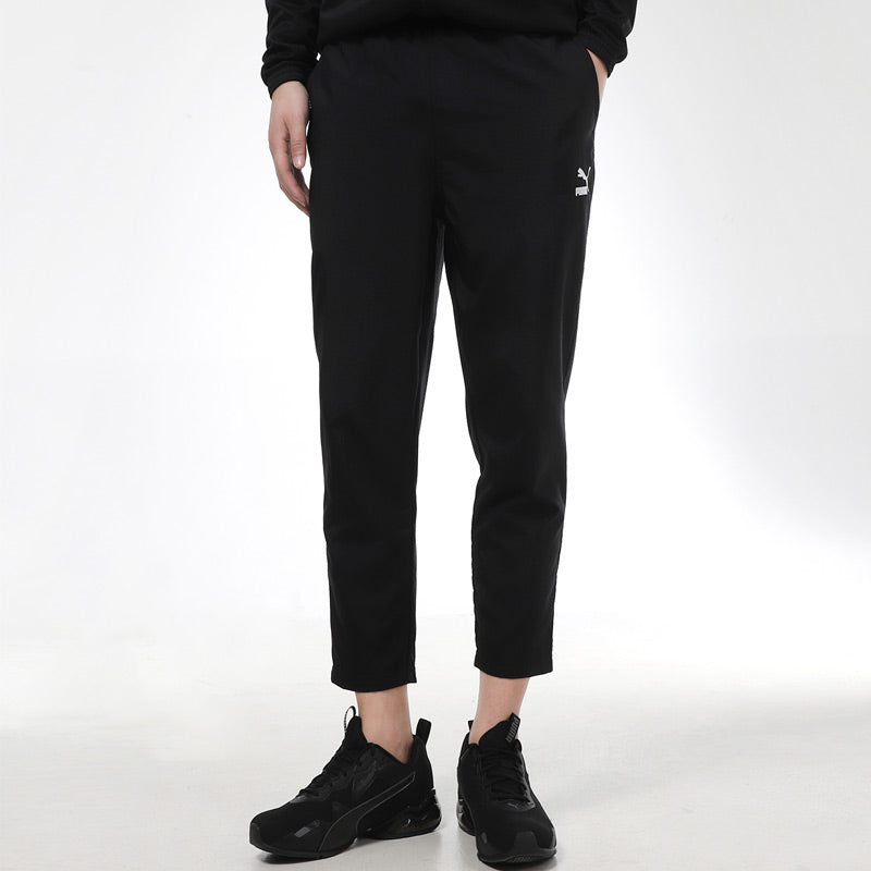 PUMA Classics Silm Tapered Pants 'Black White' 531425-01