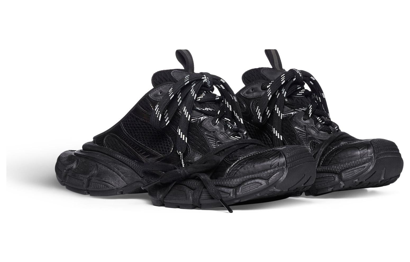 Balenciaga 3XL Mules 'Black Mesh and Polyurethane' 742672W3XL11010
