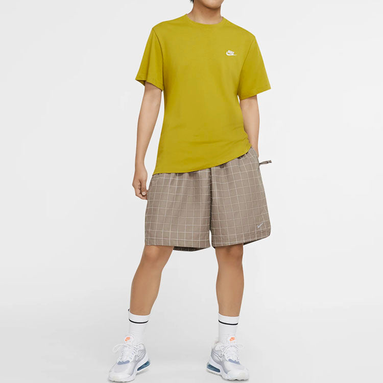 Nike Reflective Loose Plaid Sports Shorts Gray DA1516-040