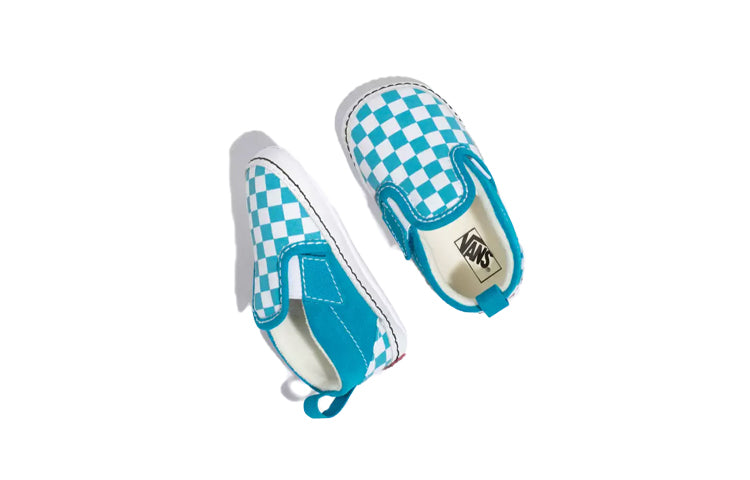 Vans Infant Checkerboard Slip-On V Crib Blue VN0A2XSLW3V