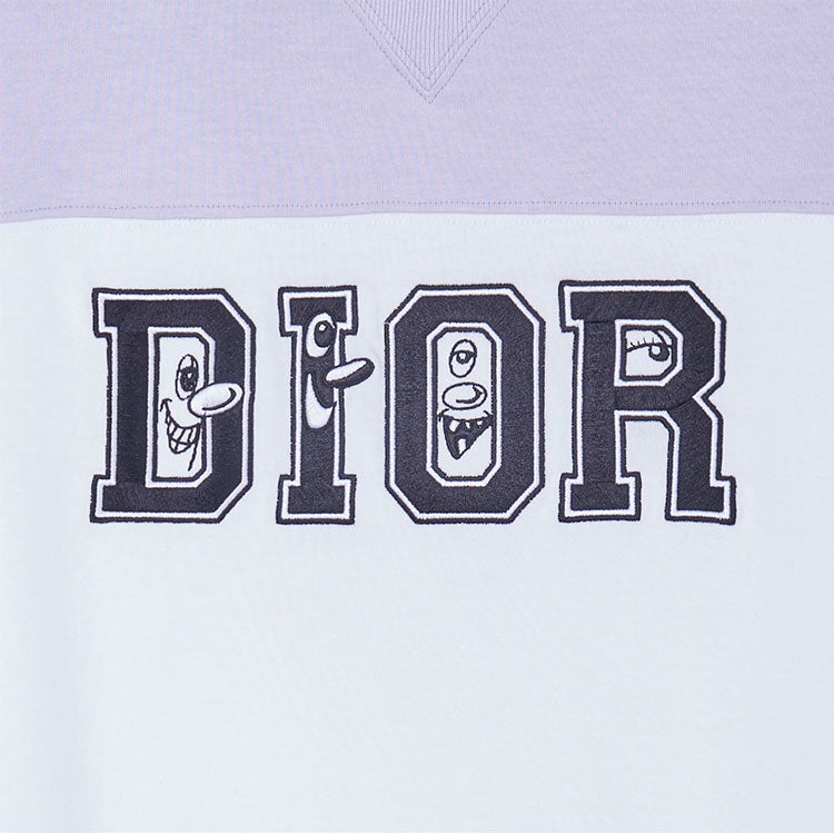 Men's DIOR x KENNY SCHARF Crossover SS21 Knit Short Sleeve White 193J646A0554-C880