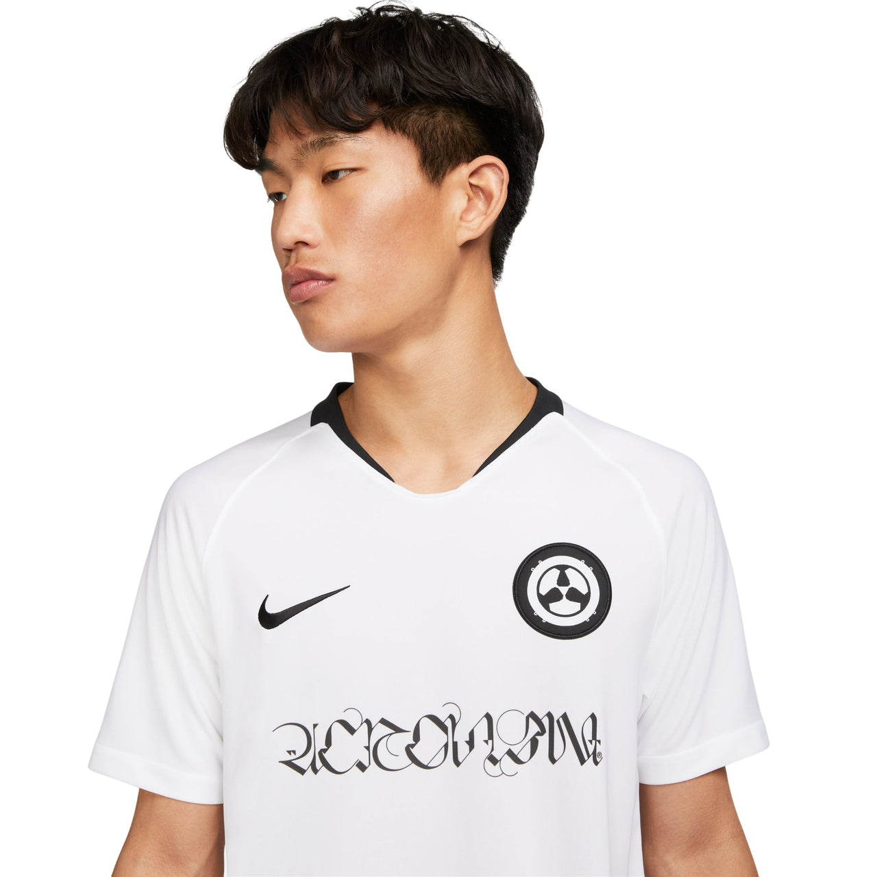 Nike x ACRONYM Crossover Fan Edition Printing Logo V neck Short Sleeve Asia Edition White DC8809-100