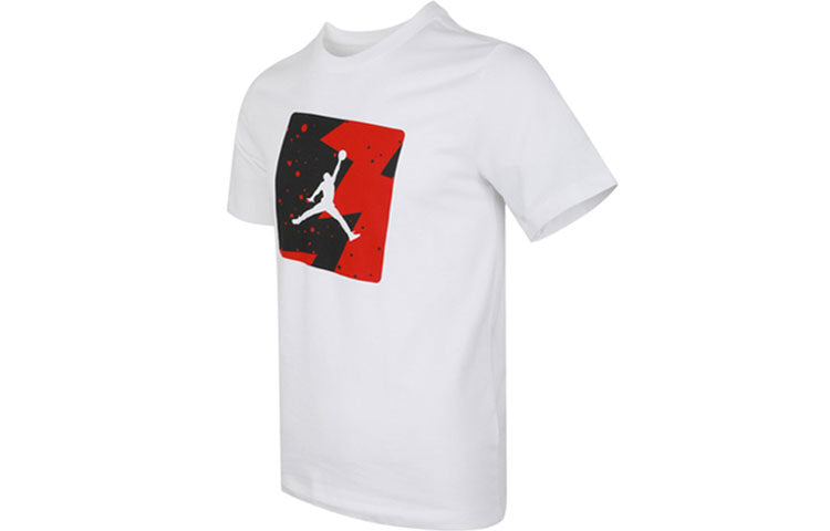 Air Jordan Poolside Chest Printing Short Sleeve White CJ6245-100
