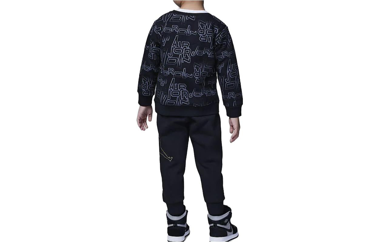 (TD) Air Jordan Take Flight Black and Gold Crew Set 'Black' FV5905-010
