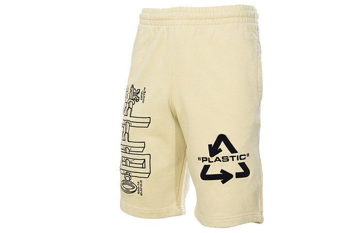 Off-White Alphabet Printing Logo Casual Shorts Version Yellow OMCI006S20E300136110