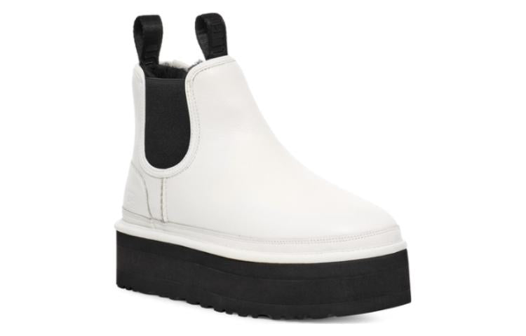 (WMNS) UGG Neumel Platform Chelsea Boot 'Pebbled White' 1130533-PDWH
