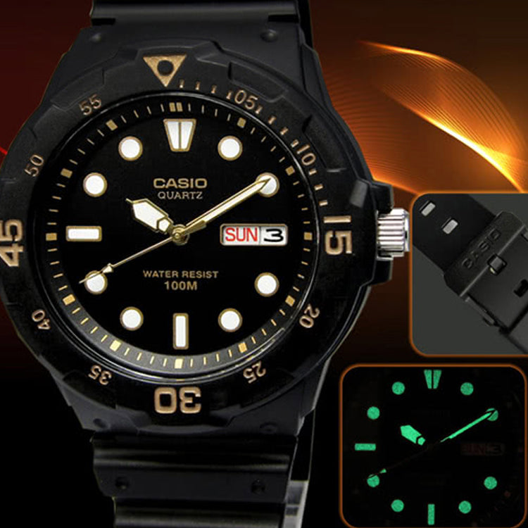 CASIO Sports Waterproof Shockproof Mens Black Analog MRW-200H-1E