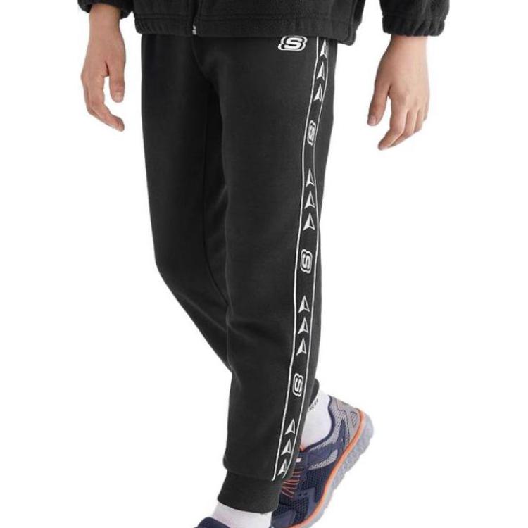 Skechers Woven Knitted Pant 'Black White' L422K083-0018